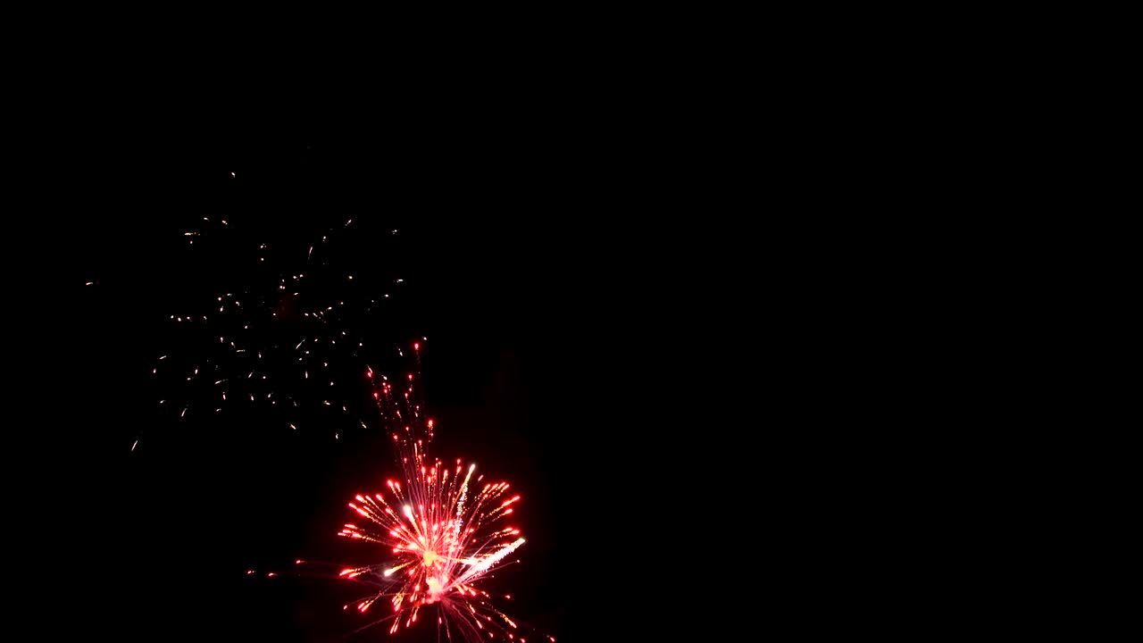 Spettacolare sfoggio di luci e colori durante uno spettacolo pirotecnico.