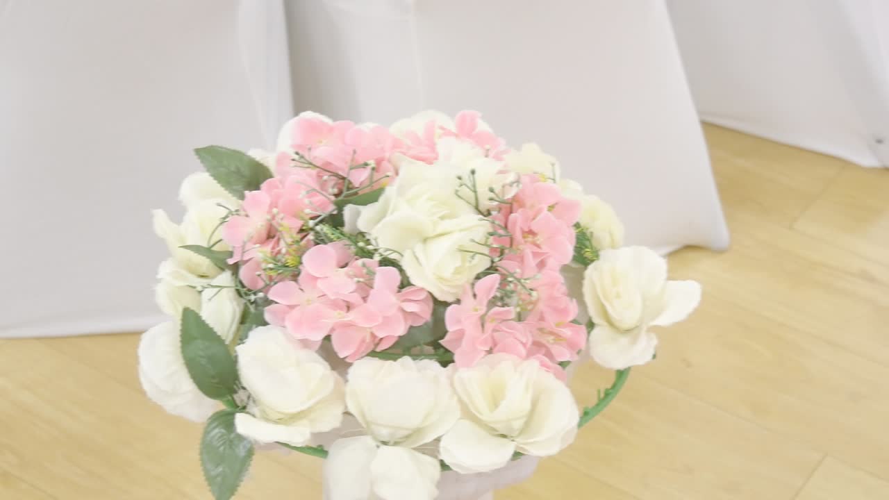 아름다운 결혼식 꽃이나 꽃다발의 샷