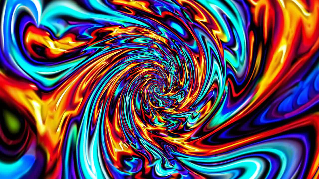 Abstract Psychedelic Swirl Art