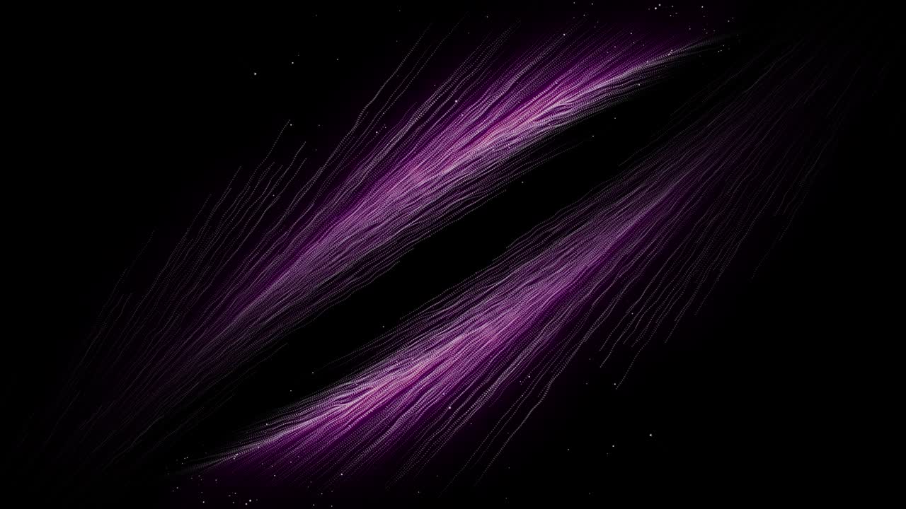 Particelle astratte viola di fibra ottica con linee simmetriche.
