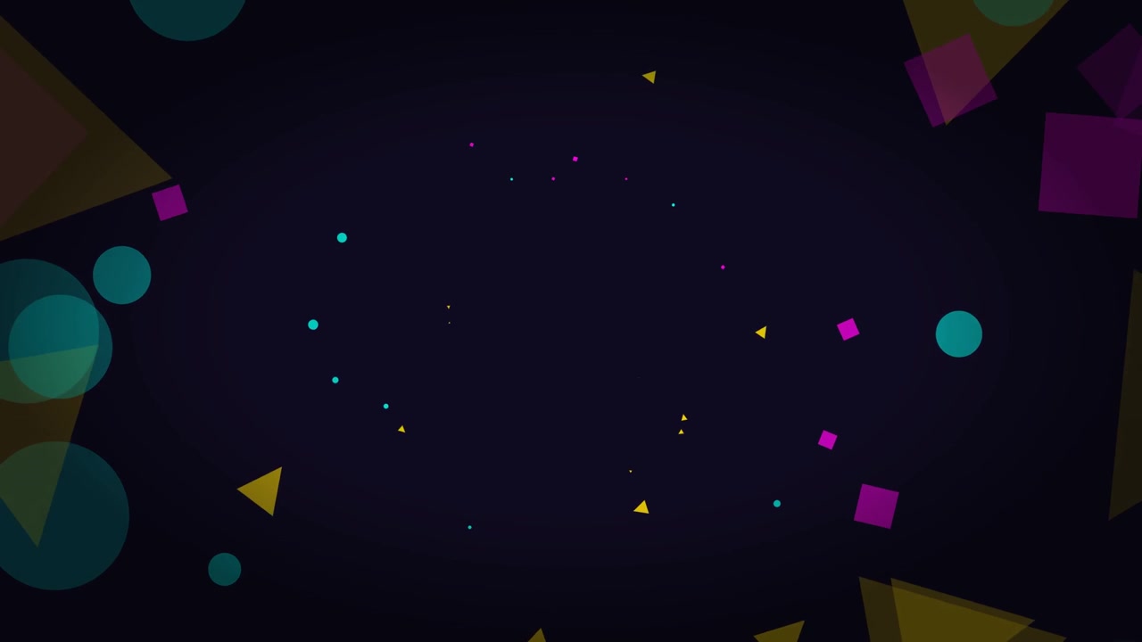 Abstract Motion Background with Floating Geometric Shapes