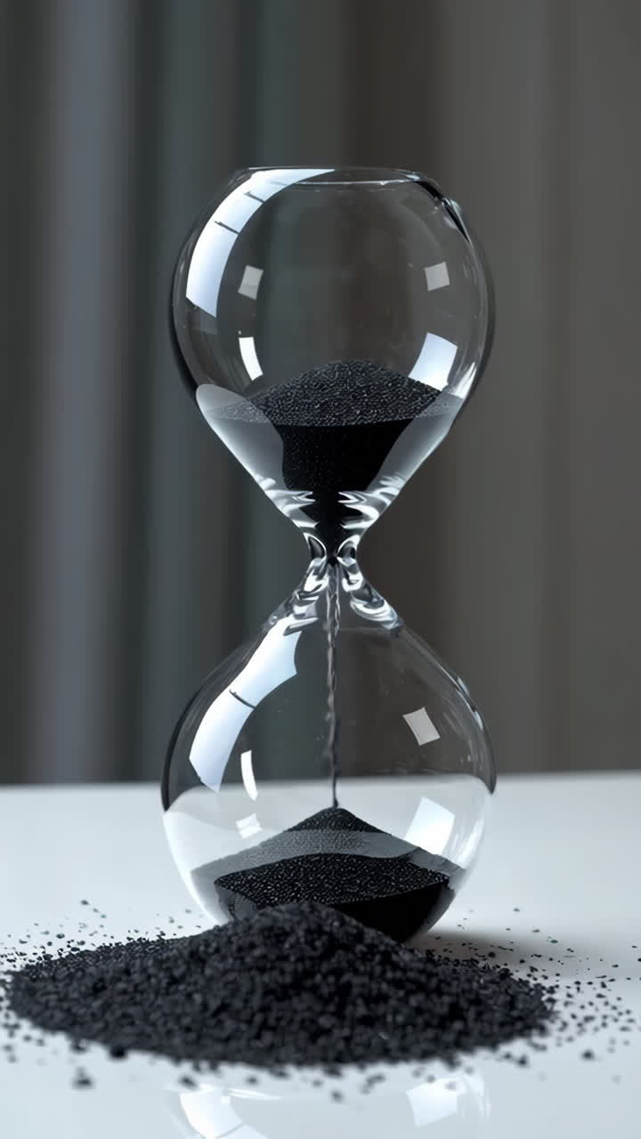 Hourglass with Sand Flowing
