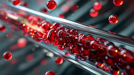 red blood cells flowing through a vessel