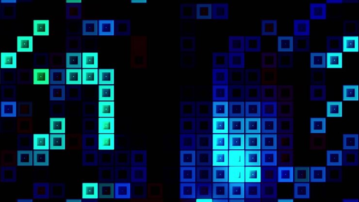 Abstract Background with Blue and Green Squares