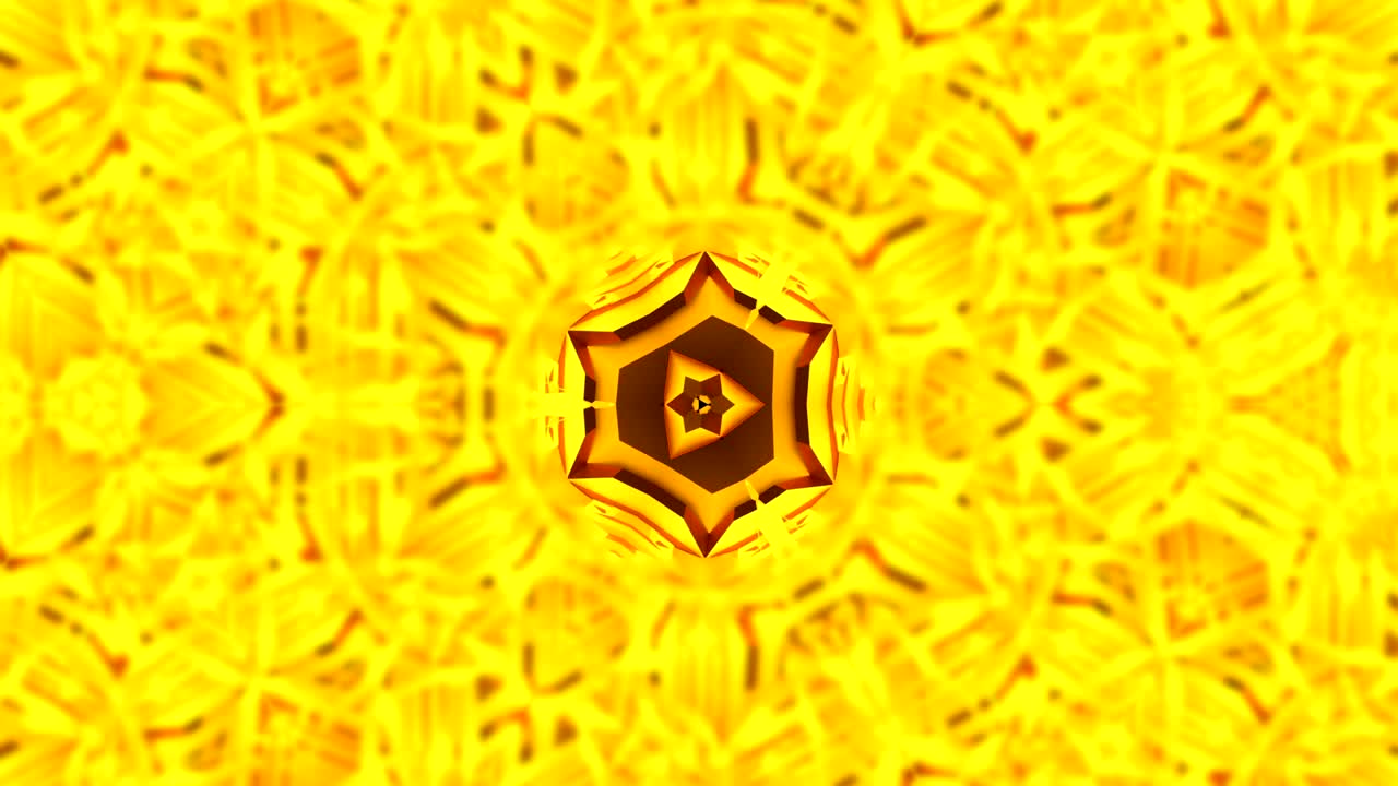 fondo abstracto con caleidoscopio dorado