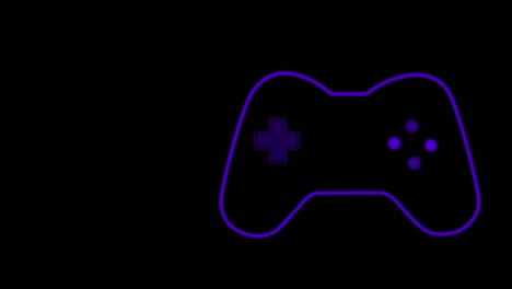 animation of purple video game logo