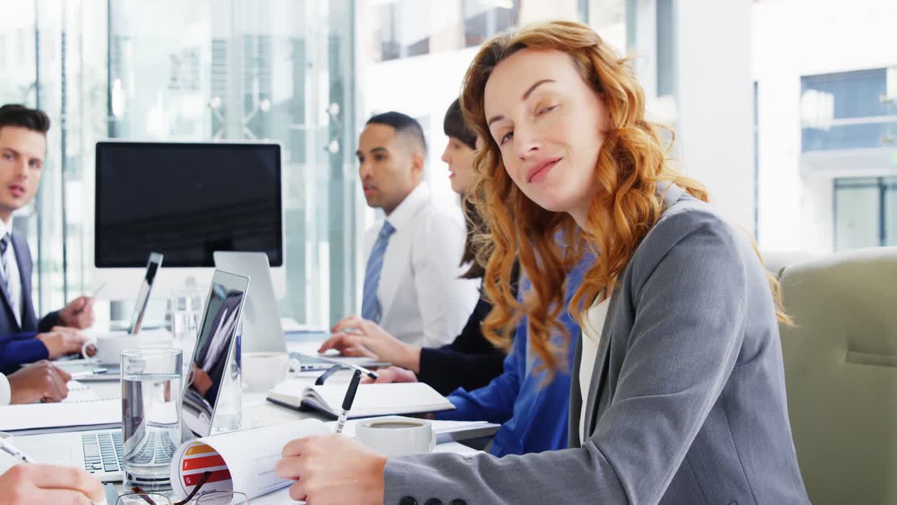 Businesspeople in meeting at conference room