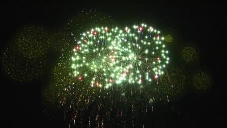 animation of fireworks over black background