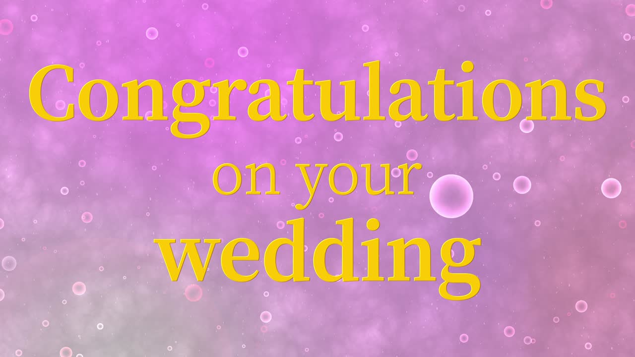 결혼 축하 메시지 문자 애니메이션 모션 그래픽