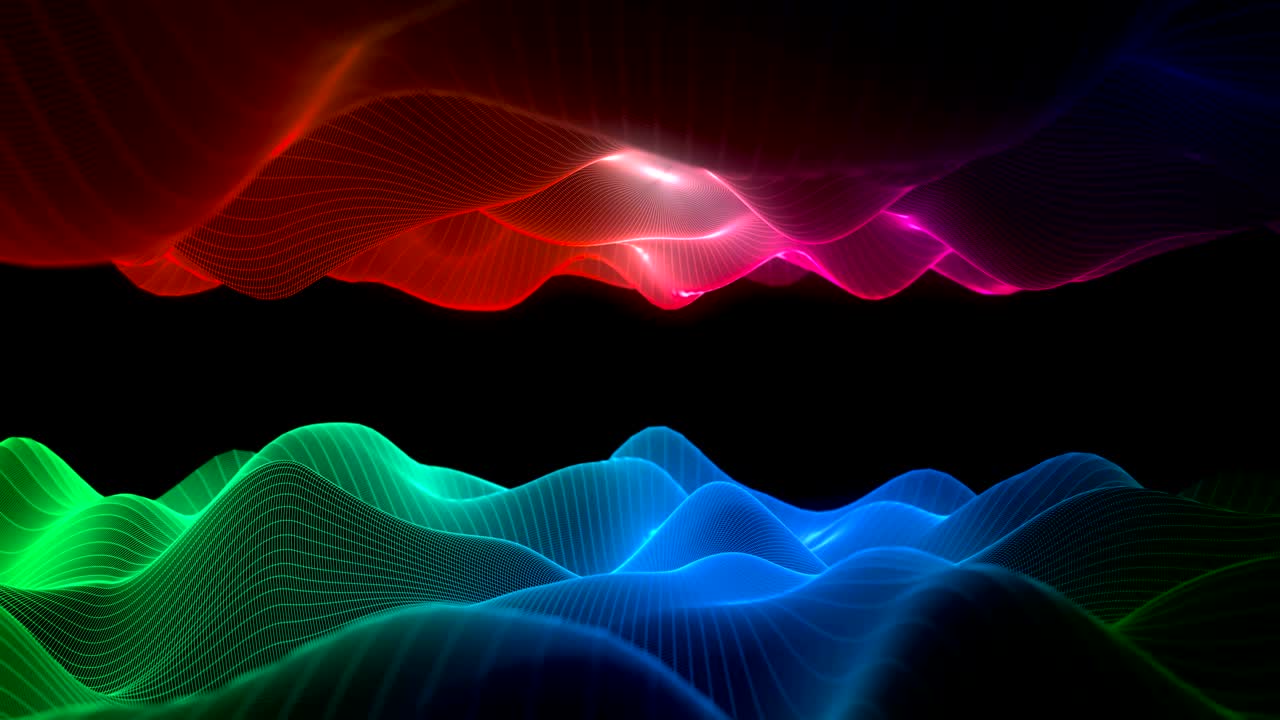 4k 파동 추상 격자