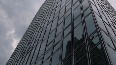 modern skyscraper facade on a cloudy day
