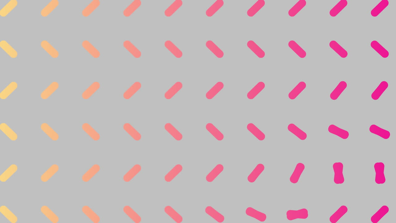 animación de filas de formas abstractas patrón que se mueve sobre fondo gris