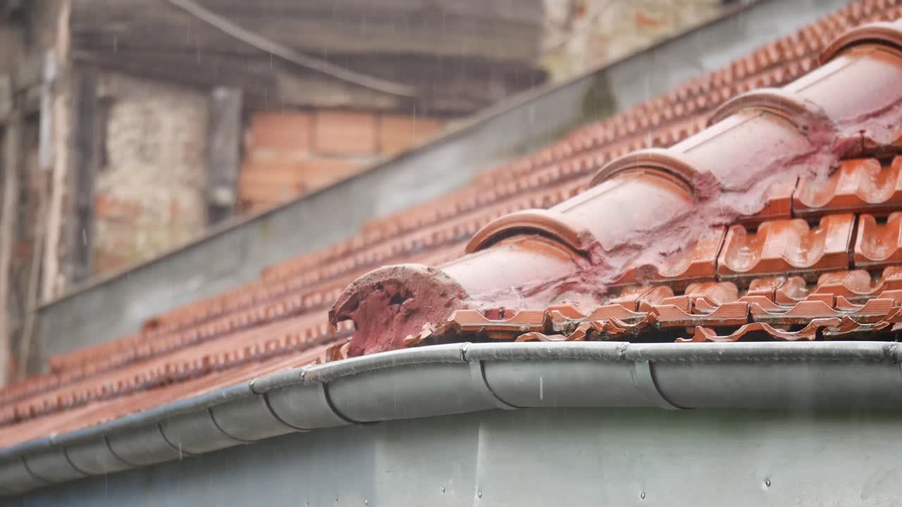 Rain on a Tiled Roof