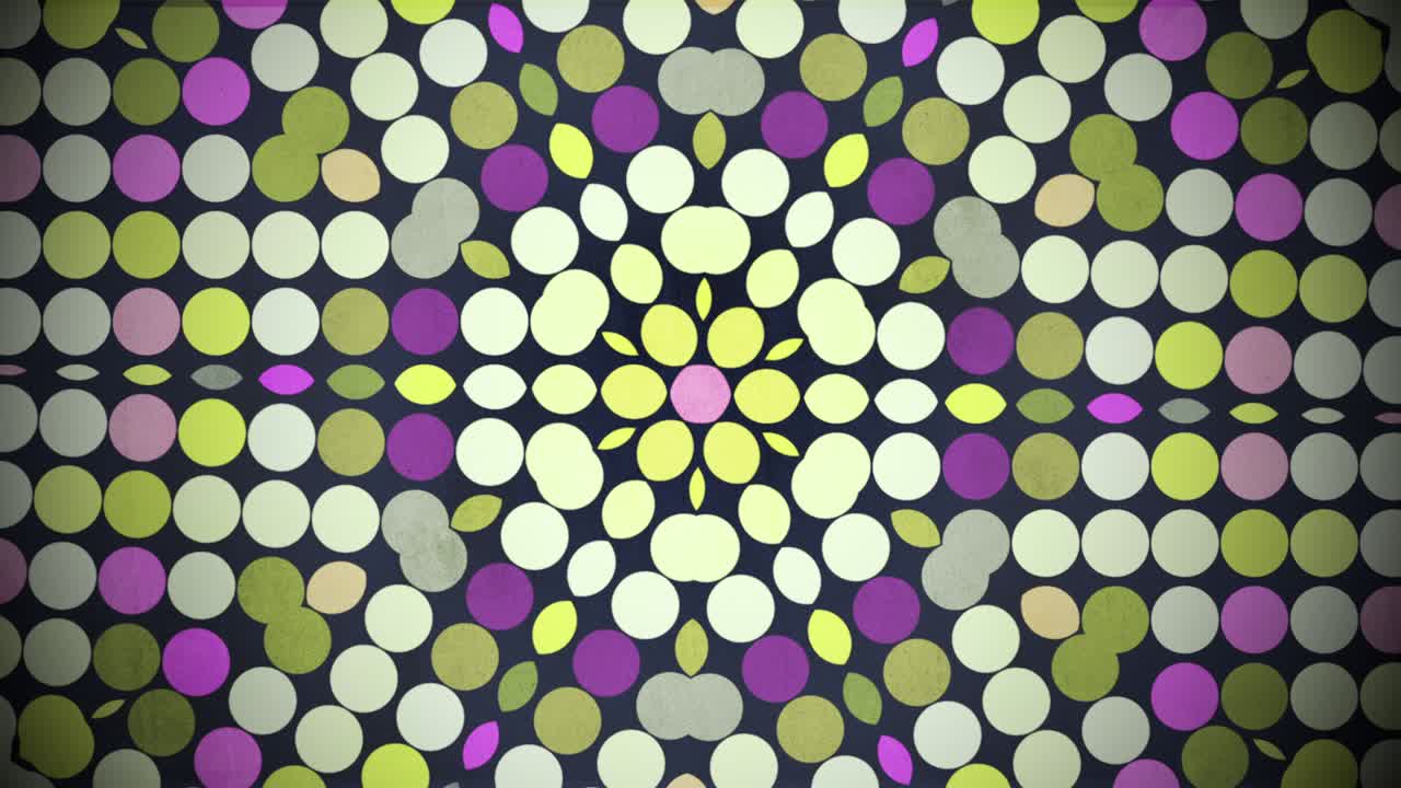 patrón de puntos geométricos abstractos púrpura y amarillo