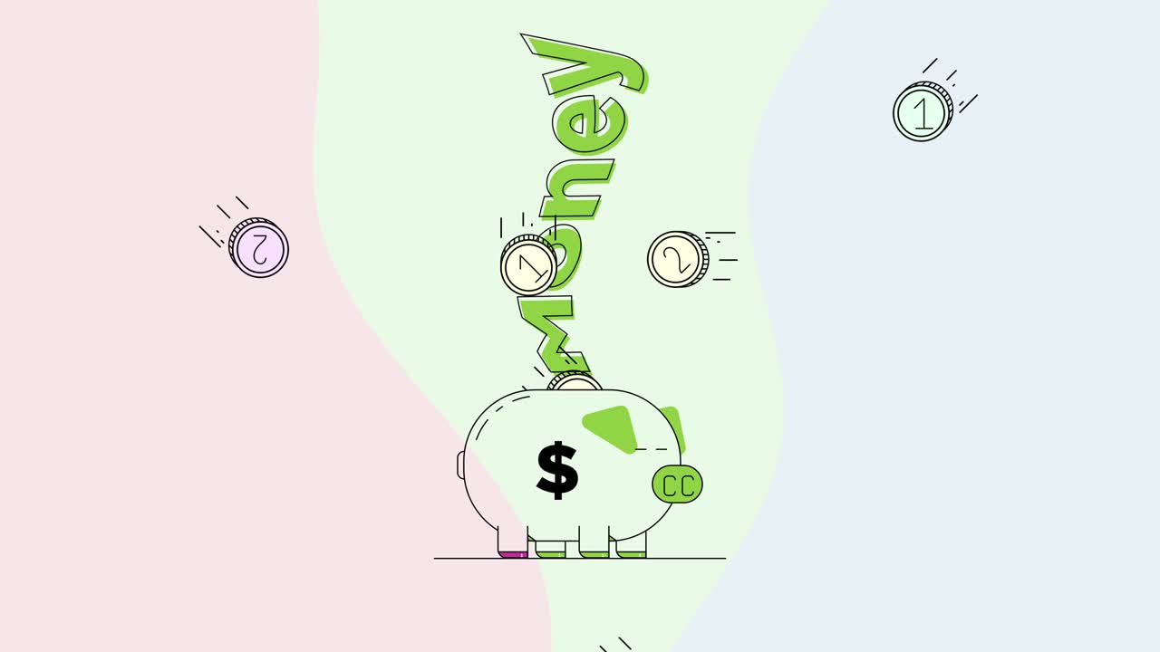 el fondo de dinero blanco con copyspace en video 4k.