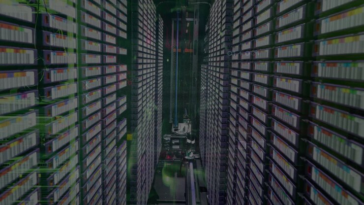 Animation of data processing and computer servers