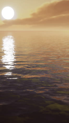 sunset over calm ocean