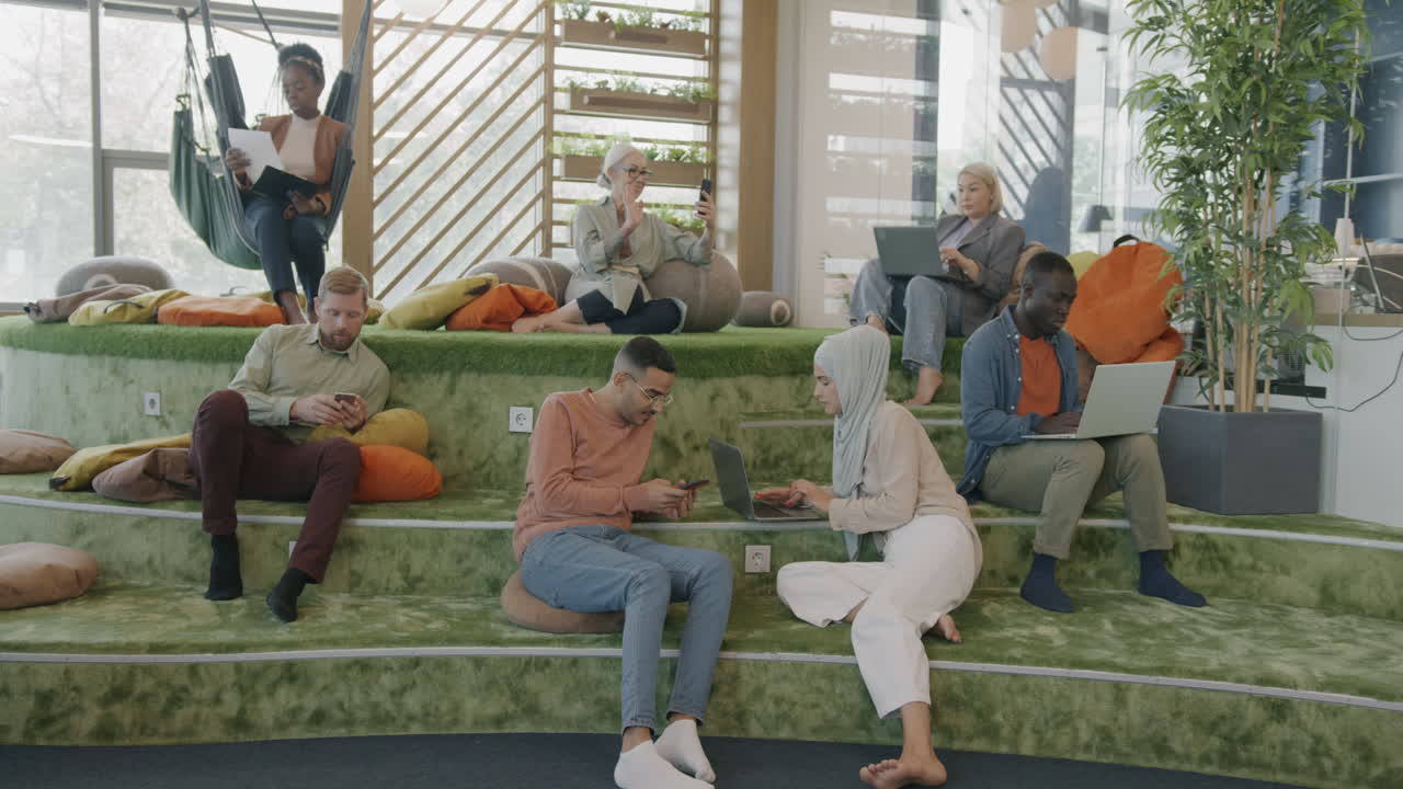 Diverse Team in Modern Co-Working Space