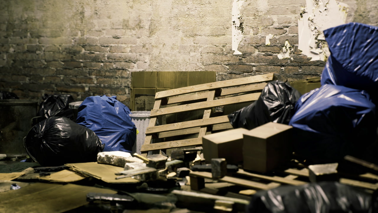 Urban decay reveals forgotten treasures in a cluttered basement space