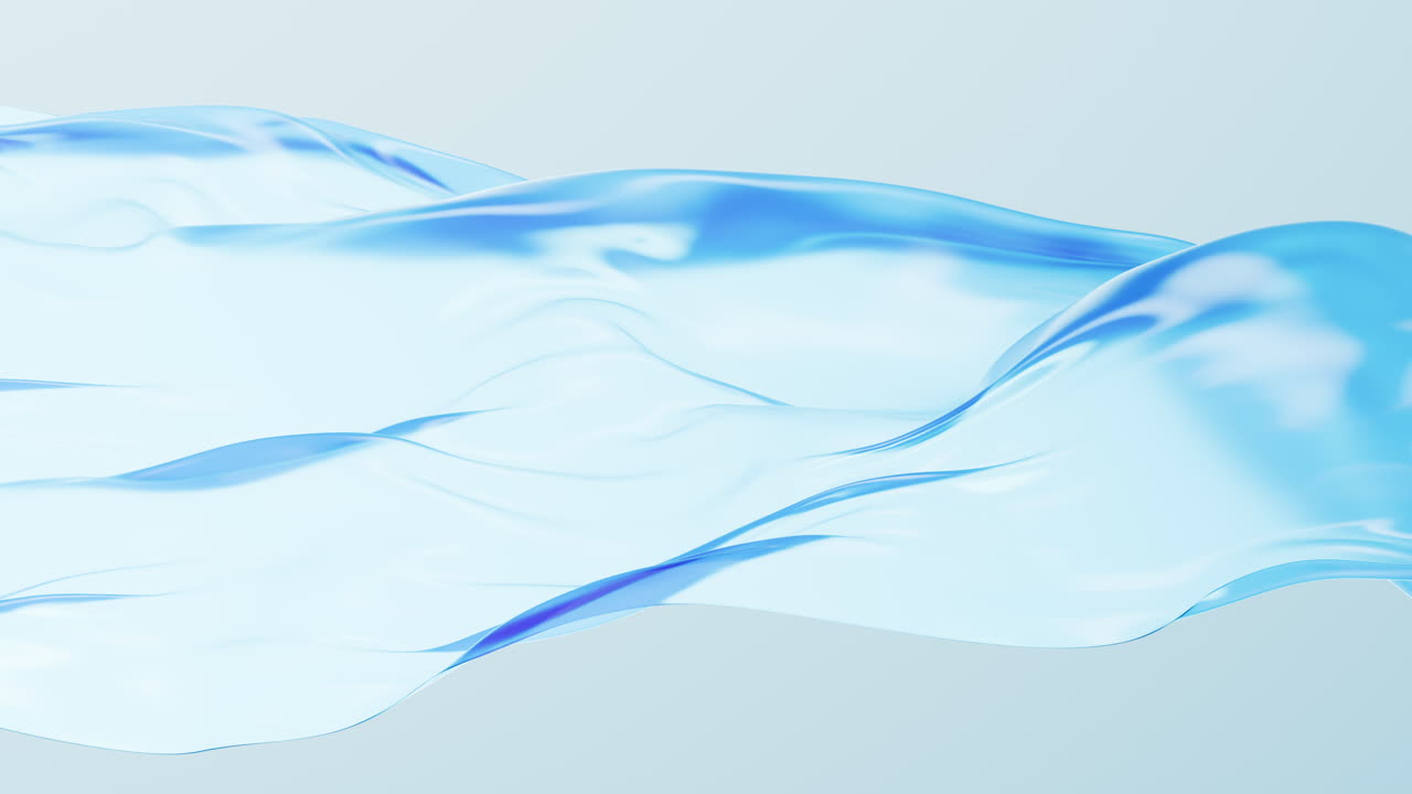 흐르는 투명한 천 배경, 3d 렌더링