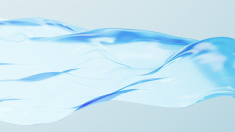 fondo de tela transparente que fluye, renderización en 3d.