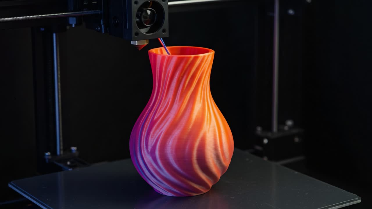 Captivating 3D-Printed Vase: A Stunning Example of Modern Artistry and Technology Blending Seamlessly in an Intricate Design