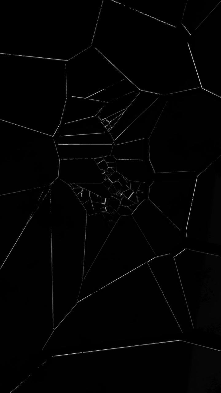 Animazione realistica di texture di vetro trasparente frantumato e rotto, overlay timelapse di vetro incrinato