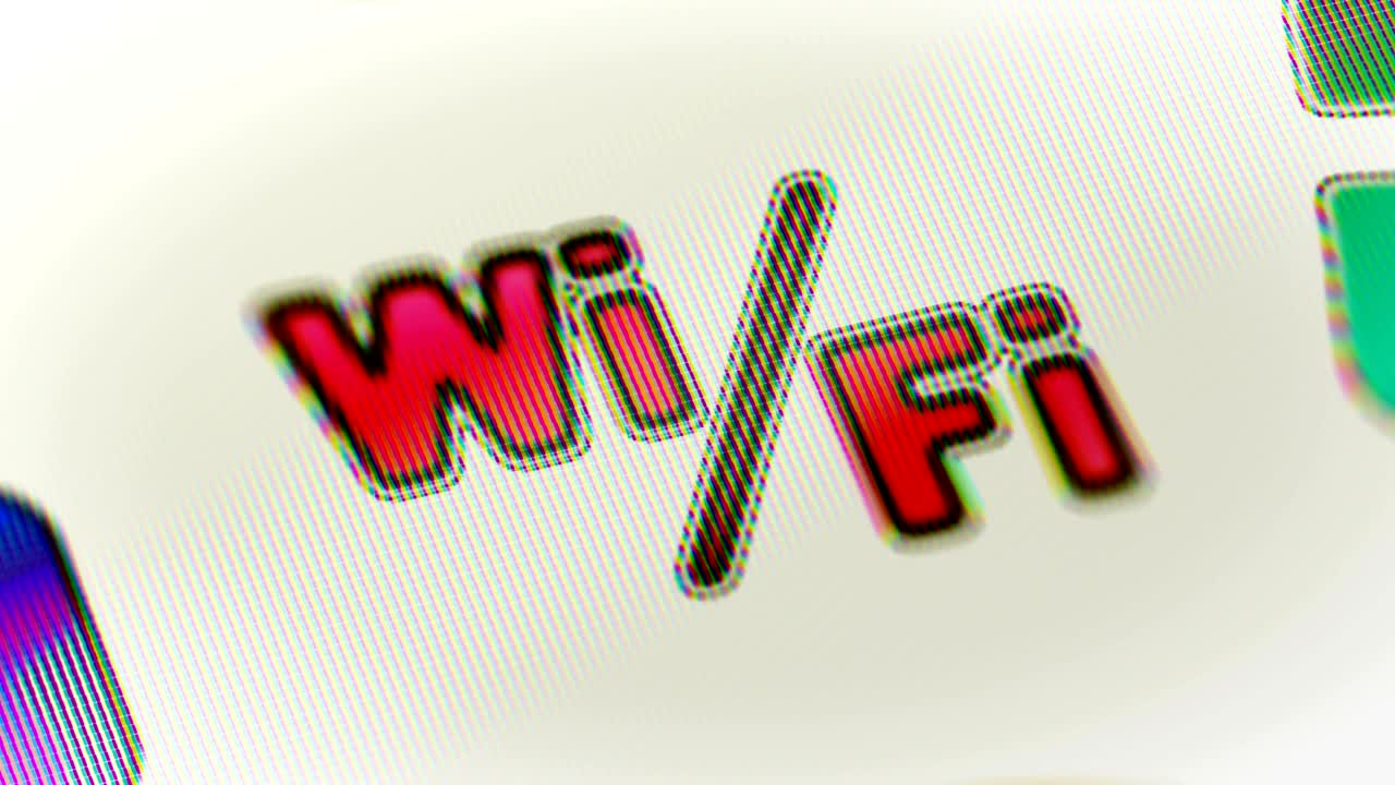 el icono de wi-fi en la pantalla.