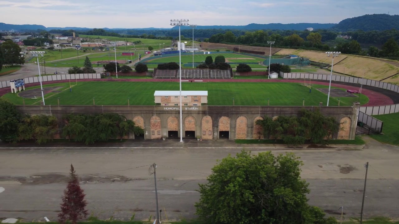 Spartan Municipal Stadium a Portsmouth, Ohio, ex casa dei Portsmouth Spartans, la prima squadra di football NFL dell'Ohio, che in seguito divenne i Detroit Lions
