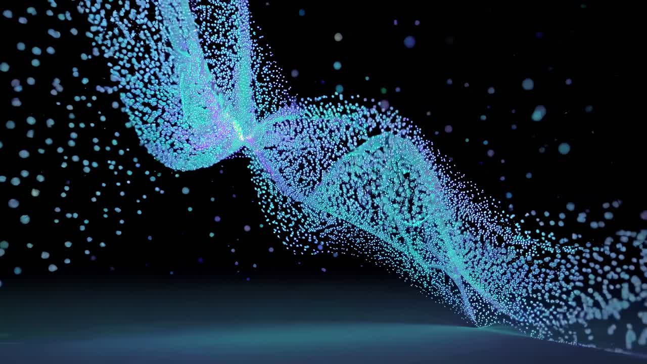 추상적인 dna 나선형 입자