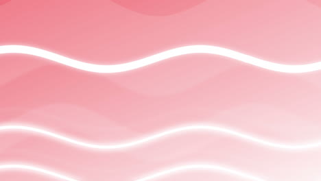 animation of white waves moving over pink background