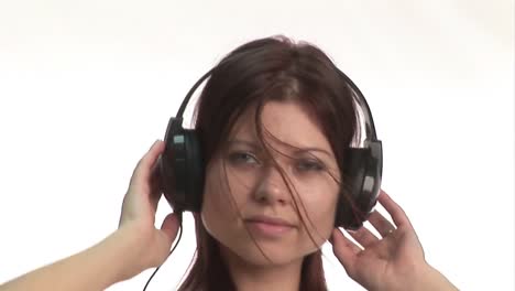 Woman-listening-to-music-and-Dancing