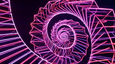 túnel espiral de neón abstracto