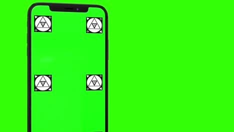 isolated smart phone with green screen