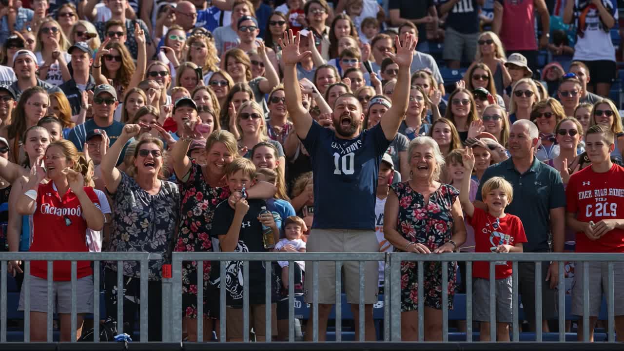 Excitement and Celebration: A Diverse Crowd Erupts with Joy in a Vibrant Arena, Capturing an Unforgettable Moment of Enthusiasm and Togetherness