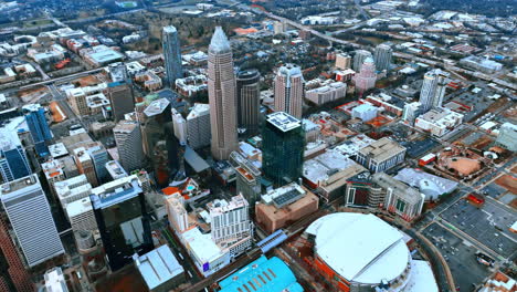 impressive beautiful modern architecture of chicago downtown. scenic view on the city from top on sunny day