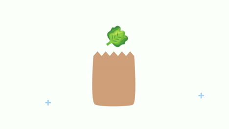 alimentos frescos y saludables en bolsas de papel