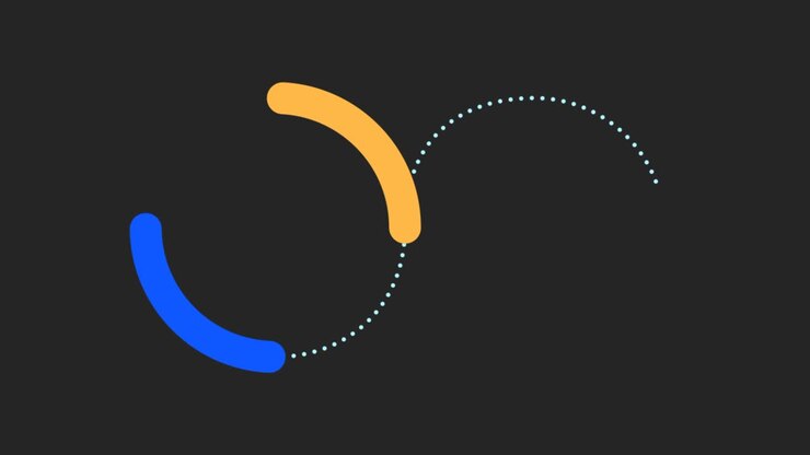 Moving infinity sign. Seamless loop animation