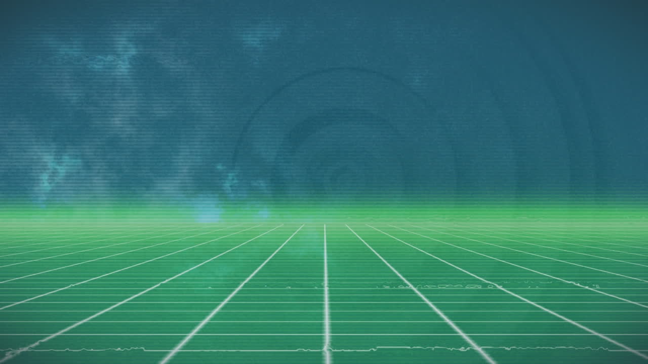 원 위의 모양과 구름의 애니메이션