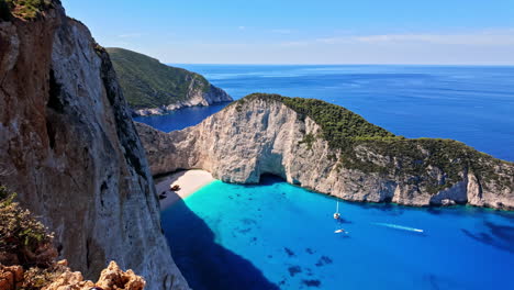 navagio beach on zakynthos island in greece