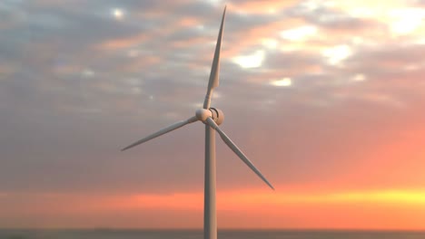 wind turbines at sunset | loopable stock video