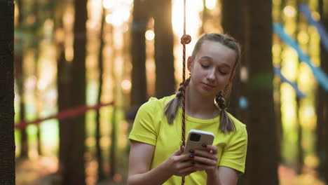 young girl at adventure camp