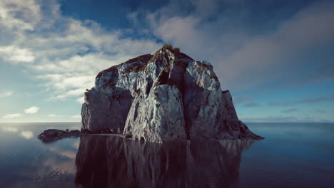 Vista-Panorámica-Del-Gran-Acantilado-Rocoso-Y-El-Mar