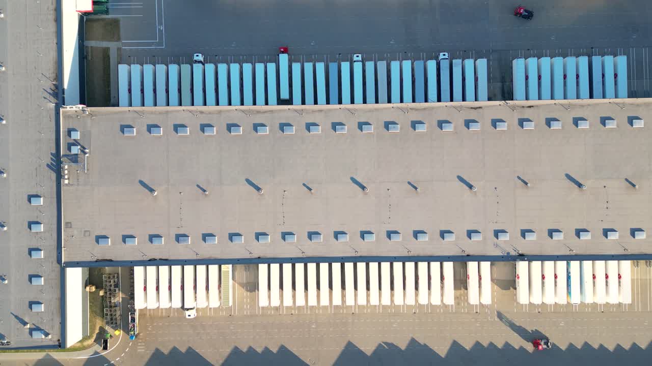 vista aérea del almacén de mercancías