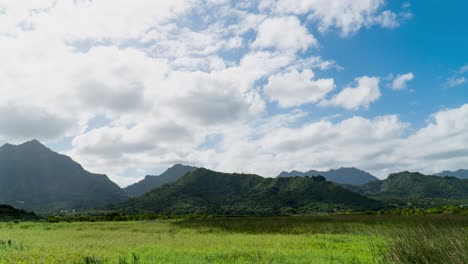 Zeitraffer-über-Dem-Kawainui-Sumpf-In-Kailua,-Hawaii