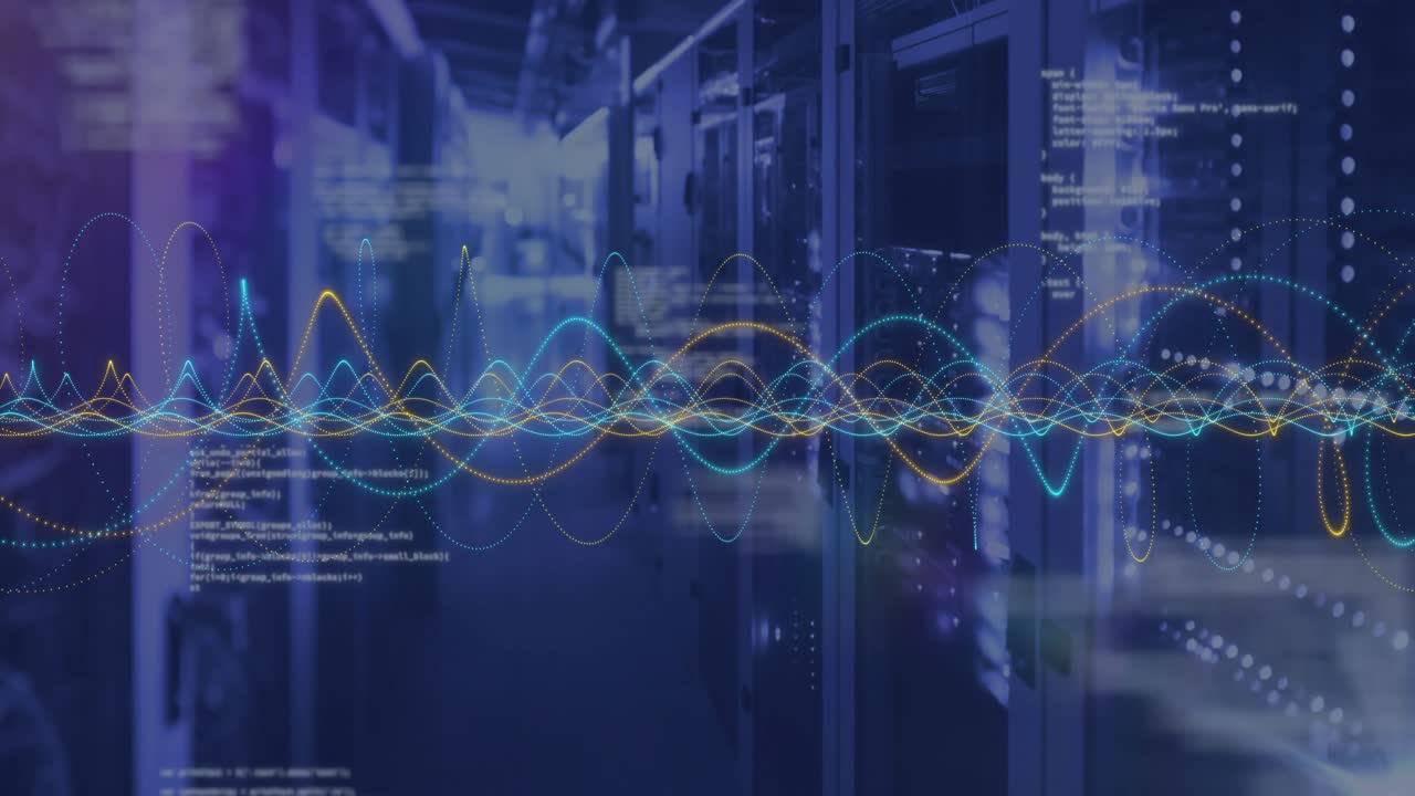 Animation of data processing over computer servers