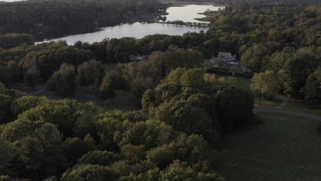 Beautiful-Sunset-over-Mansion-in-Rural-area