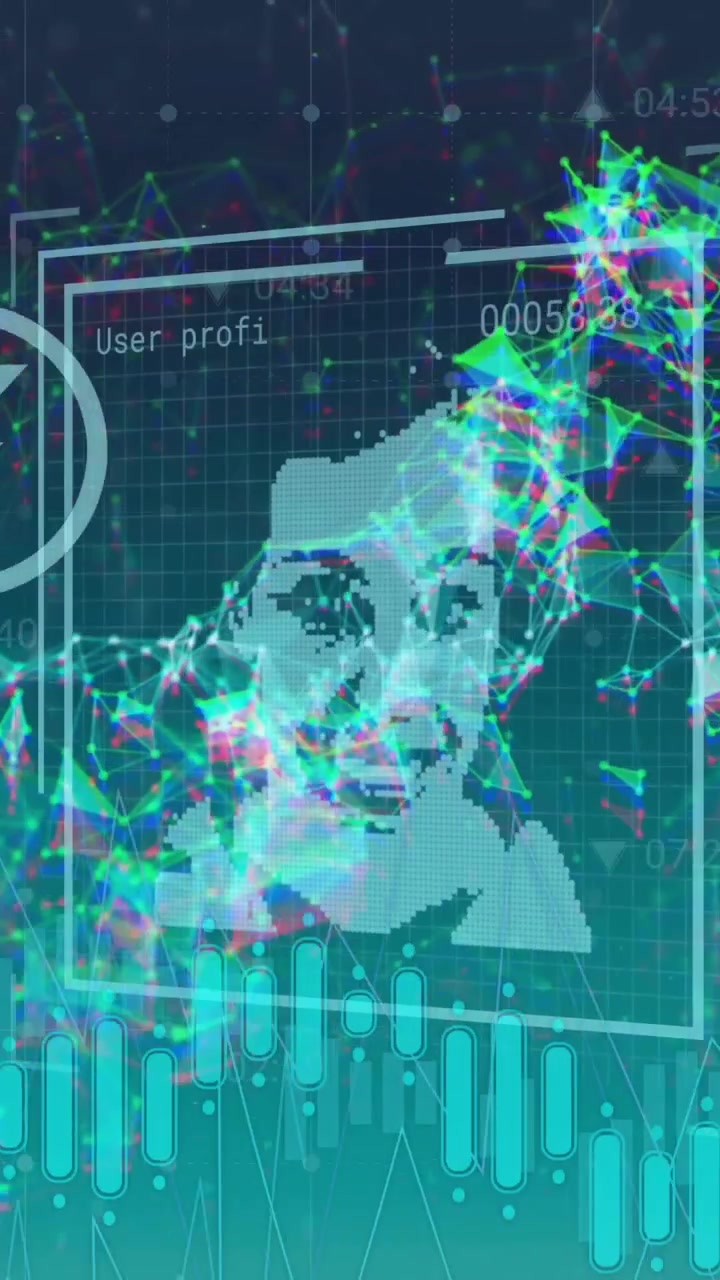 Animation of people icons over dna strand