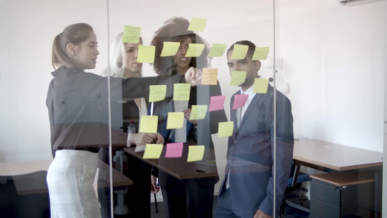 Team of business people working together