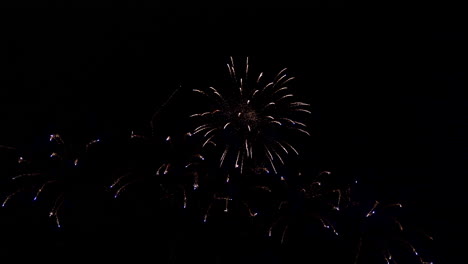 colorful firework display at night on sky background